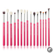 Perfect Makeup Brushes Set 15pcs professional Make up Brush Eyeliner Shader Natural-synthetic Rose-carmin/Silver-Health Wisdom™