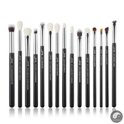 Perfect Makeup Brushes Set 15pcs professional Make up Brush Eyeliner Shader Natural-synthetic Rose-carmin/Silver-Health Wisdom™