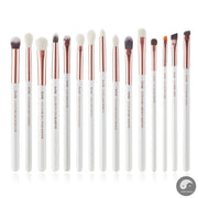Perfect Makeup Brushes Set 15pcs professional Make up Brush Eyeliner Shader Natural-synthetic Rose-carmin/Silver-Health Wisdom™