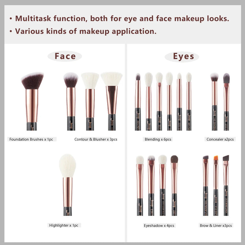 Perfect Makeup Brushes Set 20pcs Make up Brush Foundation Powder Brushes Natural-synthetic Rose Gold /Black Brushes Makeup Kit-Health Wisdom™