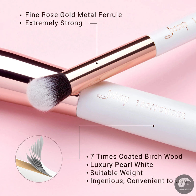 Perfect Makeup Brushes Set 6pcs Makeup Brush Natural-Synthetic Powder Contour Blush Highlighter Blend Concealer Makeup Brush Kits-Health Wisdom™