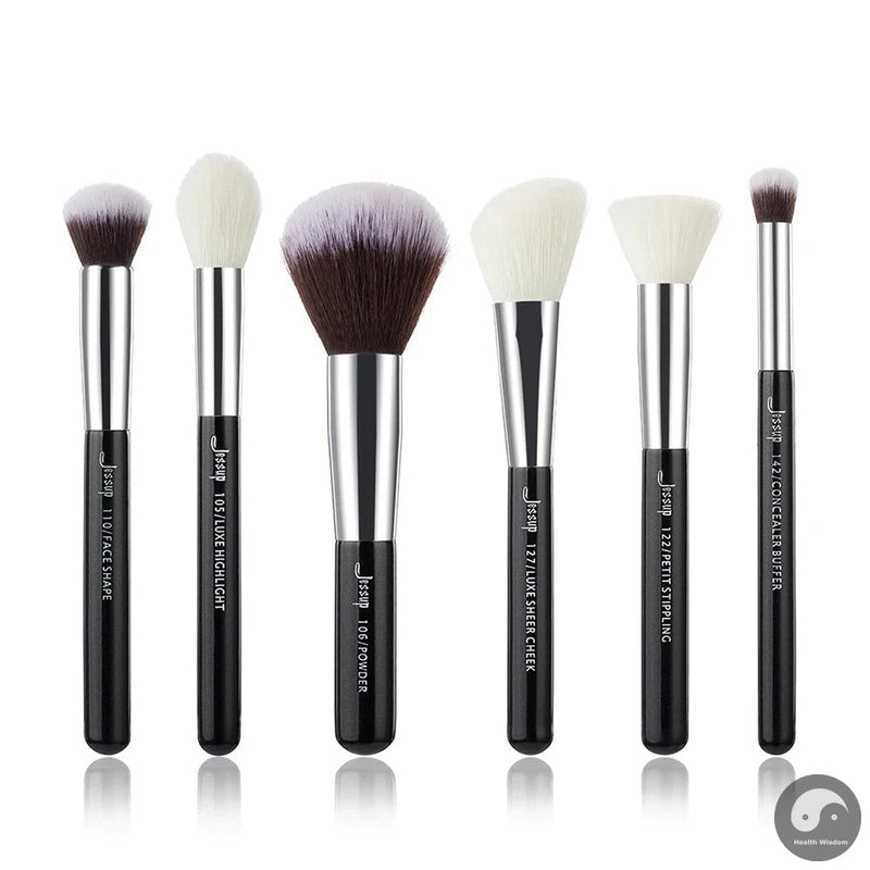 Perfect Makeup Brushes Set 6pcs Makeup Brush Natural-Synthetic Powder Contour Blush Highlighter Blend Concealer Makeup Brush Kits-Health Wisdom™