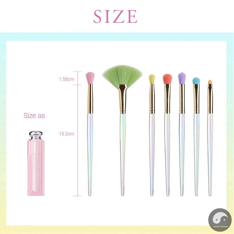 Perfect Makeup Brushes Set 7PCS Brushes Eyeshadow Concealer Blending Contour Eye Brush Synthetic Hair with Cosmetic bag-Health Wisdom™