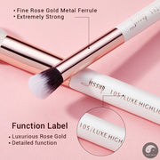 Perfect Makeup Brushes Set 8pcs Make up brush Natural-synthetic Powder Foundation Highlighter Concealer Eyeshadow Wing Liner-Health Wisdom™
