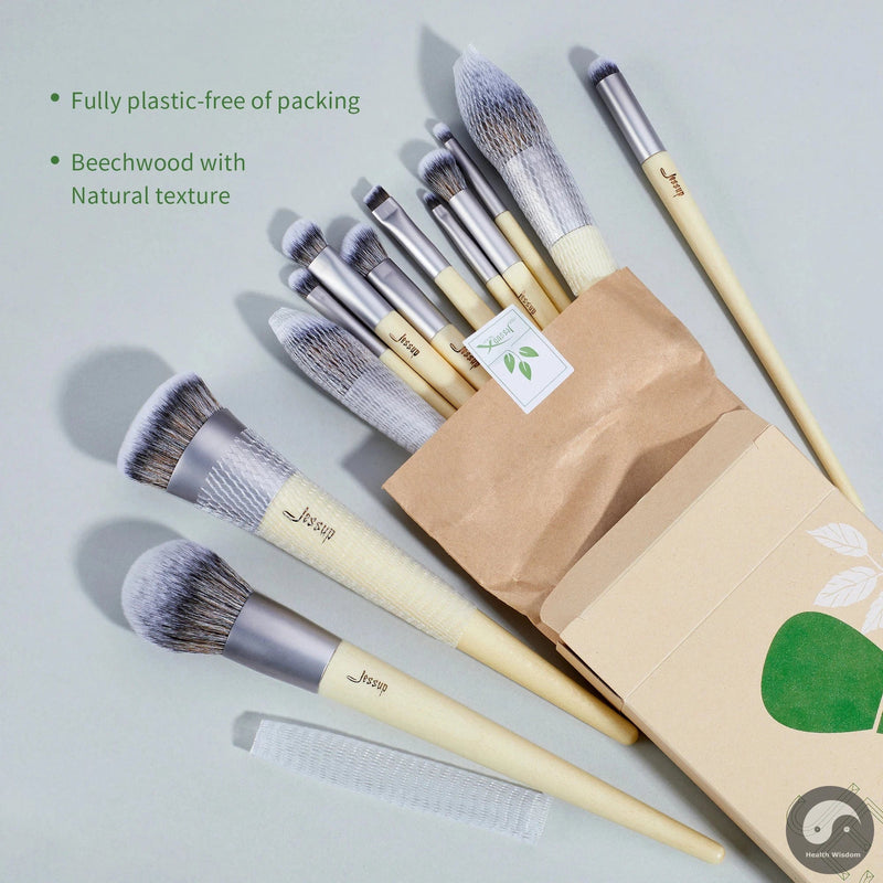 Perfect Makeup Brushes Set Eco-Friendly Premium Synthetic Foundation Powder Angled Concealer Blending Eyeshadow Duo Eyebrow T327-Health Wisdom™