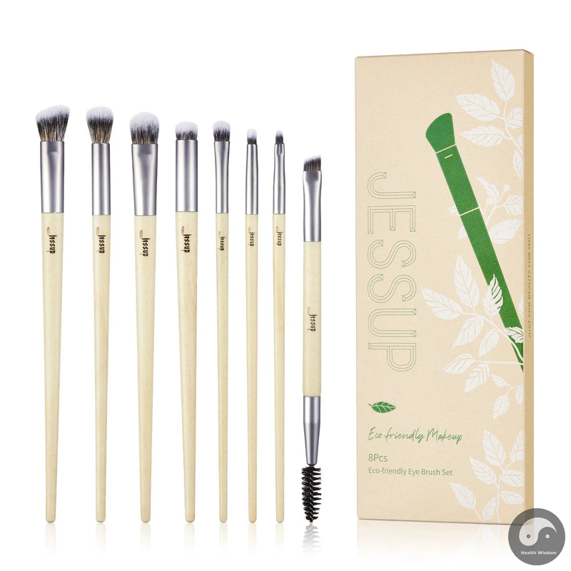 Perfect Makeup Brushes Set Eco-Friendly Premium Synthetic Foundation Powder Angled Concealer Blending Eyeshadow Duo Eyebrow T327-Health Wisdom™