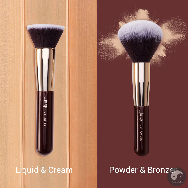 Perfect Makeup Brushes Set Professional Natural-Synthetic Hair Makeup Brush Foundation Powder Contour Eyeshadow 15-25pcs-Health Wisdom™