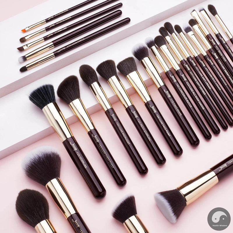 Perfect Makeup Brushes Set Professional Natural-Synthetic Hair Makeup Brush Foundation Powder Contour Eyeshadow 15-25pcs-Health Wisdom™