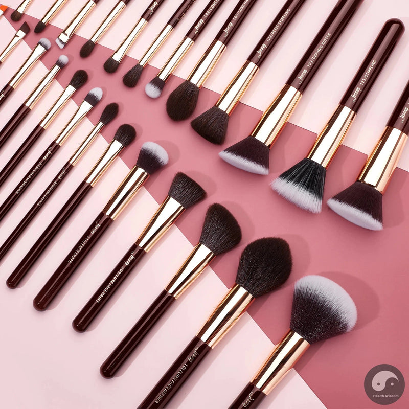 Perfect Makeup Brushes Set Professional Natural-Synthetic Hair Makeup Brush Foundation Powder Contour Eyeshadow 15-25pcs-Health Wisdom™