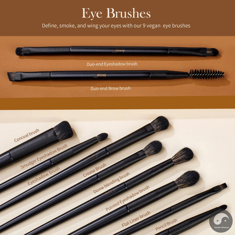 Perfect Makeup Brushes Set,10-14pcs Make Up Brush Contour Foundation Powder Eyeshadow Highlight Blending Concealer Liner T336-Health Wisdom™