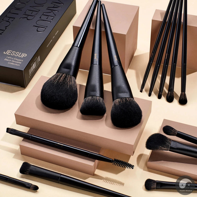 Perfect Makeup Brushes Set,10-14pcs Make Up Brush Contour Foundation Powder Eyeshadow Highlight Blending Concealer Liner T336-Health Wisdom™