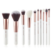 Perfect Makeup Brushes set 10pcs professional Make up Brush Foundation Powder Buffer Cheek Shader Pearl White/ Rose Gold Cosmetic-Health Wisdom™