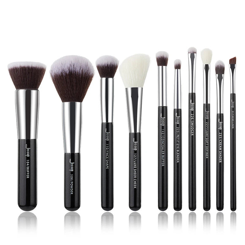 Perfect Makeup Brushes set 10pcs professional Make up Brush Foundation Powder Buffer Cheek Shader Pearl White/ Rose Gold Cosmetic-Health Wisdom™