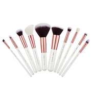 Perfect Makeup Brushes set 10pcs professional Make up Brush Foundation Powder Buffer Cheek Shader Pearl White/ Rose Gold Cosmetic-Health Wisdom™