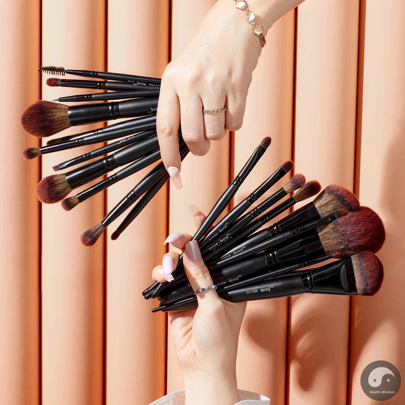 Perfect Makeup Brushes set,3-21pcs Premium Synthetic Big Powder Brush Foundation Concealer Eyeshadow Eyeliner Spoolie Wooden T271-Health Wisdom™