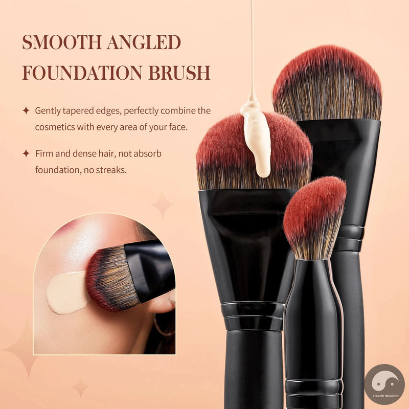 Perfect Makeup Brushes set,3-21pcs Premium Synthetic Big Powder Brush Foundation Concealer Eyeshadow Eyeliner Spoolie Wooden T271-Health Wisdom™