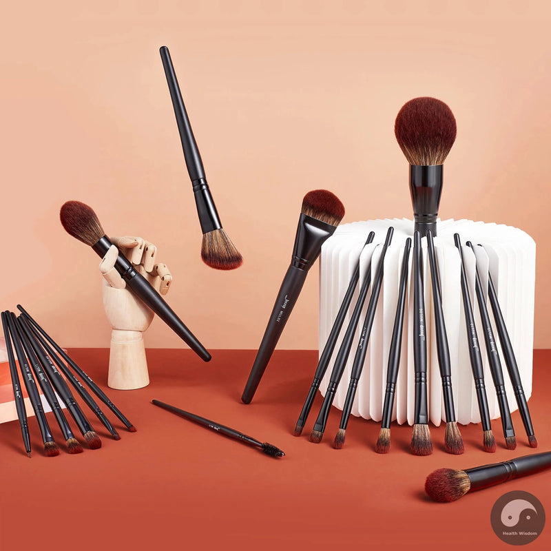 Perfect Makeup Brushes set,3-21pcs Premium Synthetic Big Powder Brush Foundation Concealer Eyeshadow Eyeliner Spoolie Wooden T271-Health Wisdom™
