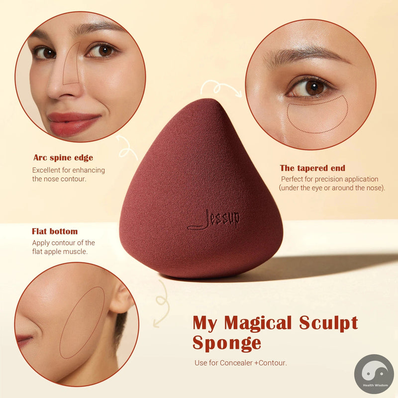 Perfect Makeup Sponges Set, 3pcs Make up Sponges Beauty Foundation Sponge Makeup Blender Wet&Dry Concealer Sponge, SP013-Health Wisdom™