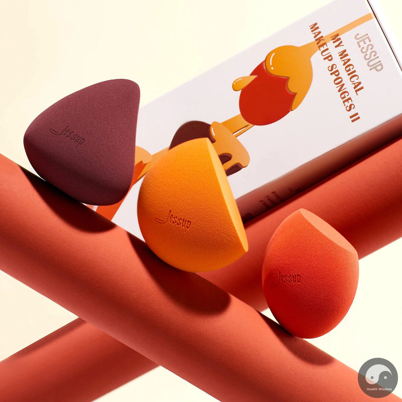 Perfect Makeup Sponges Set, 3pcs Make up Sponges Beauty Foundation Sponge Makeup Blender Wet&Dry Concealer Sponge, SP013-Health Wisdom™