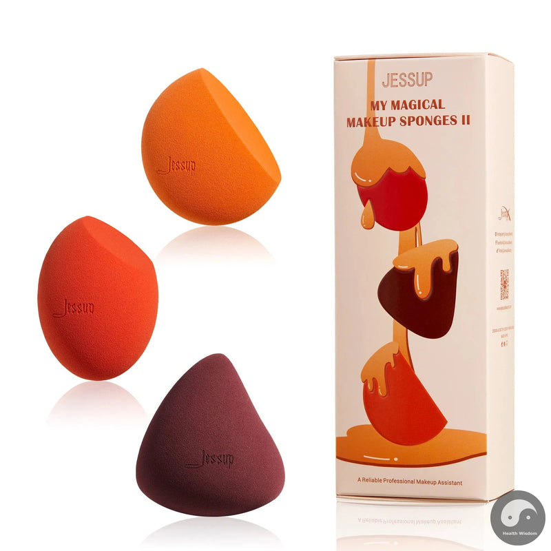 Perfect Makeup Sponges Set, 3pcs Make up Sponges Beauty Foundation Sponge Makeup Blender Wet&Dry Concealer Sponge, SP013-Health Wisdom™
