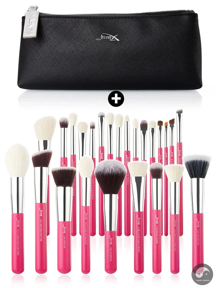 Perfect Makeup brushes set ,6- 25pcs Make up Brush Professional ,Natural-Synthetic Foundation Powder Blending Eyeshadow T195-Health Wisdom™