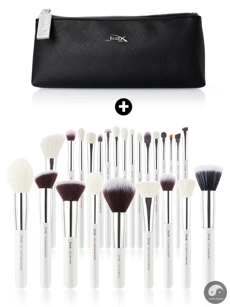Perfect Makeup brushes set Pearl White/Silver Beauty Foundation Powder Eyeshadow Make up Brushes High quality 6pcs-25pcs-Health Wisdom™