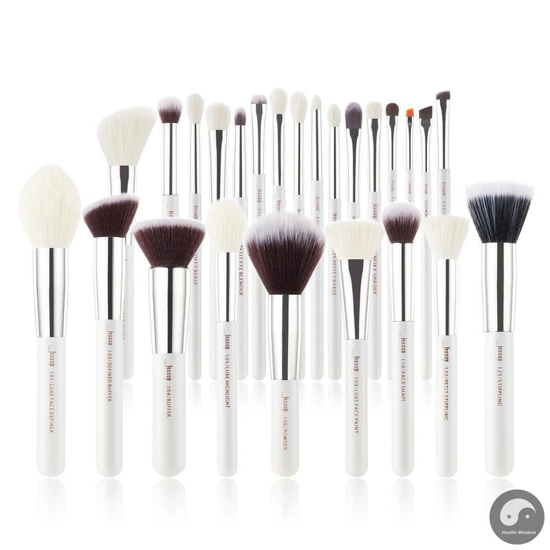 Perfect Makeup brushes set Pearl White/Silver Beauty Foundation Powder Eyeshadow Make up Brushes High quality 6pcs-25pcs-Health Wisdom™