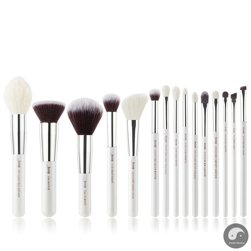 Perfect Makeup brushes set Pearl White/Silver Beauty Foundation Powder Eyeshadow Make up Brushes High quality 6pcs-25pcs-Health Wisdom™