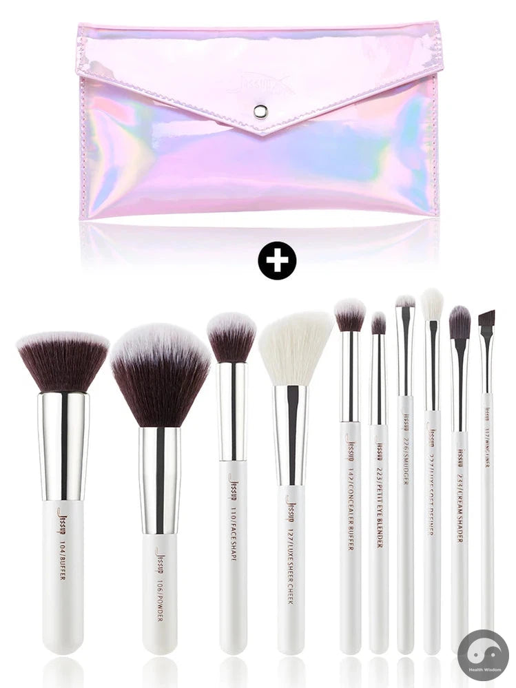 Perfect Makeup brushes set Pearl White/Silver Beauty Foundation Powder Eyeshadow Make up Brushes High quality 6pcs-25pcs-Health Wisdom™