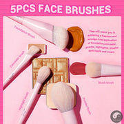 Perfect Pink Makeup Brushes Set 2-14pcs Make up Brushes Premium Vegan Foundation Blush Eyeshadow liner Powder Blending Brush,T495-Health Wisdom™