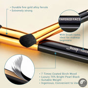 Perfect Pro Makeup Brushes Set Powder Foundation Eyeshadow Eyeliner Blending Lip Make Up Brush Beauty Cosmetics Tools, 15pcs T093-Health Wisdom™
