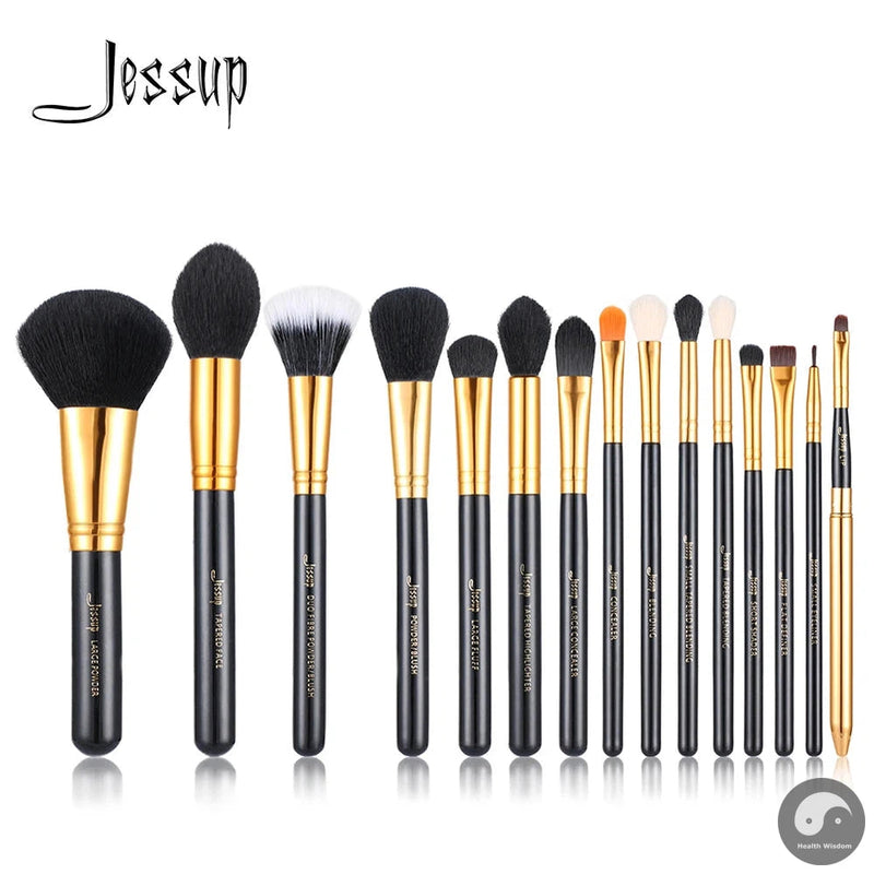Perfect Pro Makeup Brushes Set Powder Foundation Eyeshadow Eyeliner Blending Lip Make Up Brush Beauty Cosmetics Tools, 15pcs T093-Health Wisdom™