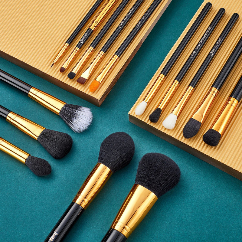 Perfect Pro Makeup Brushes Set Powder Foundation Eyeshadow Eyeliner Blending Lip Make Up Brush Beauty Cosmetics Tools, 15pcs T093-Health Wisdom™