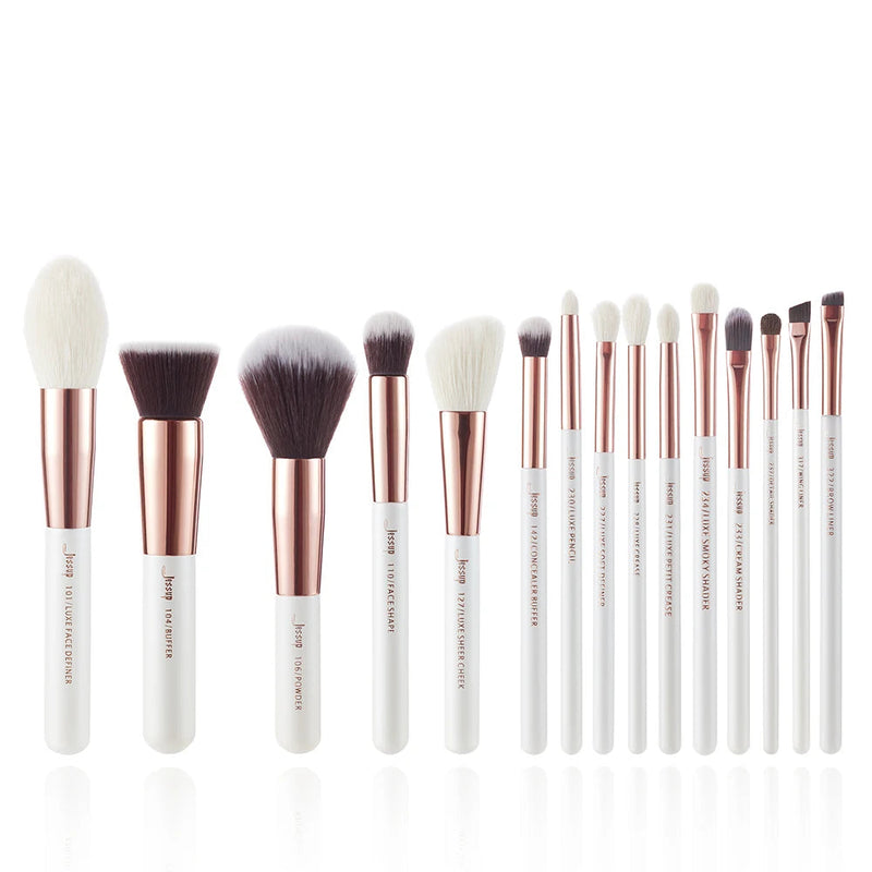 Perfect Professional Makeup Brushes 15pcs Make up Brush set Cosmetics Foundation Powder Definer Shader Liner Rose Gold / Black-Health Wisdom™