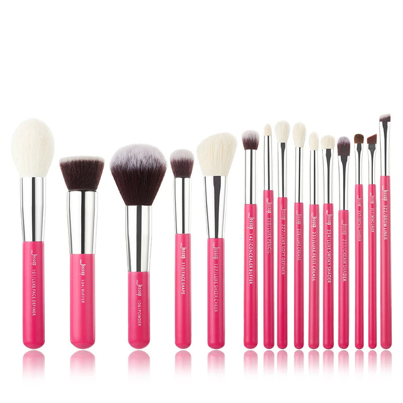 Perfect Professional Makeup Brushes 15pcs Make up Brush set Cosmetics Foundation Powder Definer Shader Liner Rose Gold / Black-Health Wisdom™