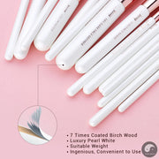 Perfect Professional Makeup Brushes Set 15pcs Make up Brush Natural-synthetic Foundation Powder Detail Eye Brush Pearl White T222-Health Wisdom™