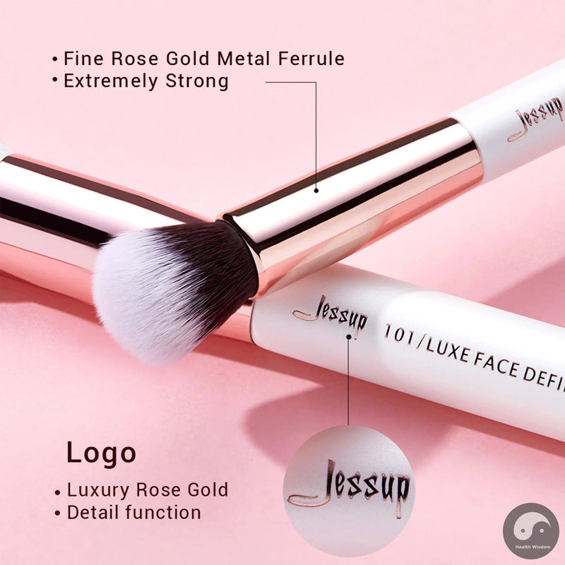 Perfect Professional Makeup Brushes Set 15pcs Make up Brush Natural-synthetic Foundation Powder Detail Eye Brush Pearl White T222-Health Wisdom™