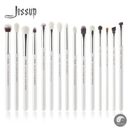 Perfect Professional Makeup Brushes Set 15pcs Make up Brush Pearl White/Silver Tools kit Eye Liner Shader natural-synthetic hair-Health Wisdom™