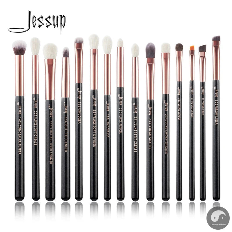Perfect Professional Makeup Brushes Set 15pcs Make up Brush Pearl White/Silver Tools kit Eye Liner Shader natural-synthetic hair-Health Wisdom™
