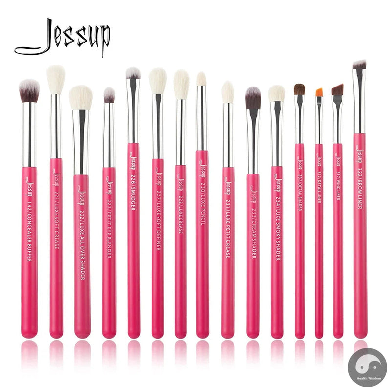 Perfect Professional Makeup Brushes Set 15pcs Make up Brush Pearl White/Silver Tools kit Eye Liner Shader natural-synthetic hair-Health Wisdom™