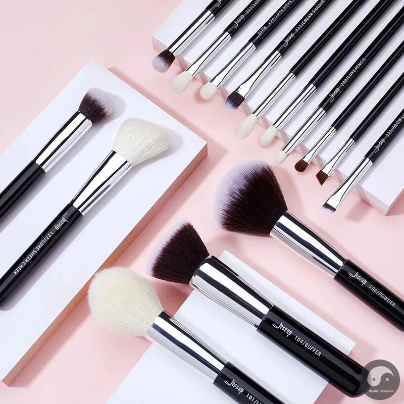 Perfect Professional Makeup Brushes Set 15pcs Make up Brush Tools Kit Foundation Stippling Natural-Synthetic Hair Brushes Sets-Health Wisdom™