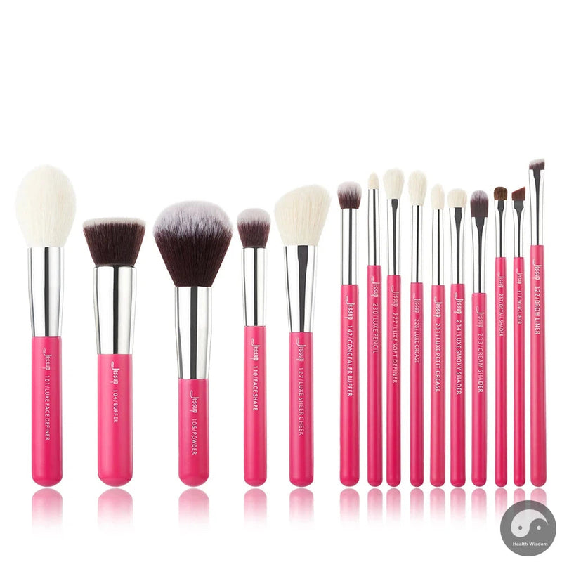 Perfect Professional Makeup Brushes Set 15pcs Make up Brush Tools Kit Foundation Stippling Natural-Synthetic Hair Brushes Sets-Health Wisdom™