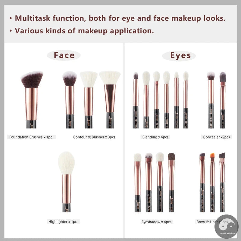 Perfect Professional Makeup Brushes Set 20pcs Make up Brush Tools kit Foundation Powder Brushes Natural-Synthetic Hair Complete-Health Wisdom™