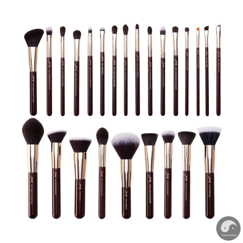 Perfect Professional Makeup Brushes Set 25pcs Natural-Synthetic Foundation Powder Eyeshadow Make up Brush Blushes Black T175-Health Wisdom™