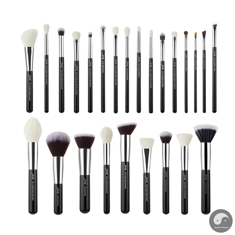 Perfect Professional Makeup Brushes Set 25pcs Natural-Synthetic Foundation Powder Eyeshadow Make up Brush Blushes Black T175-Health Wisdom™