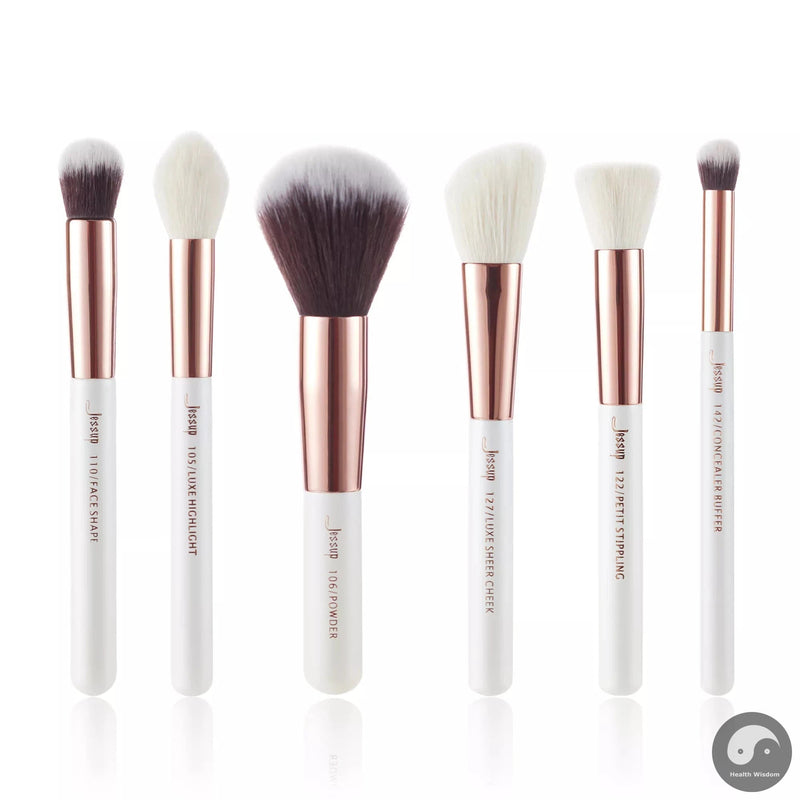 Perfect Professional Makeup brushes set ,6- 25pcs Makeup brush Natural Synthetic Foundation Powder Highlighter Pearl White T215-Health Wisdom™
