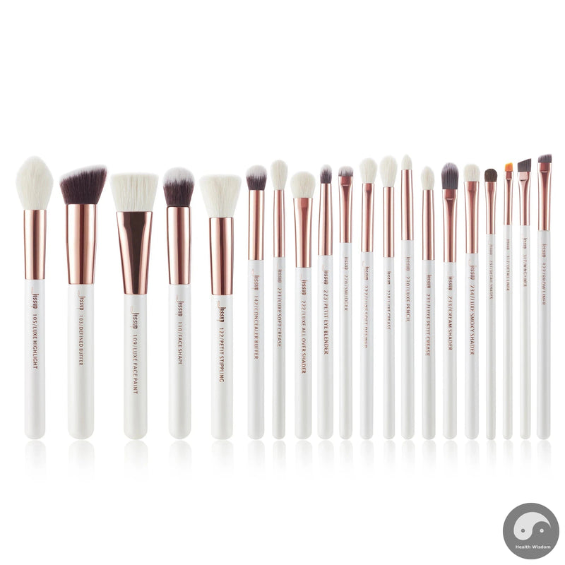 Perfect Professional Makeup brushes set ,6- 25pcs Makeup brush Natural Synthetic Foundation Powder Highlighter Pearl White T215-Health Wisdom™