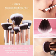 Perfect Professional Makeup brushes set ,6- 25pcs Makeup brush Natural Synthetic Foundation Powder Highlighter Pearl White T215-Health Wisdom™