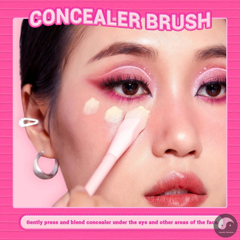 Pink Foundation Brushes Set T497 with 14pcs Makeup brushes T329-Health Wisdom™