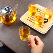 Portable Chinese Gongfu Tea Set Heat Resisting Borosilicate Glass Teapot Tea Tray Teacups Sets A Pot Of Four Cups Gift Bag-Health Wisdom™